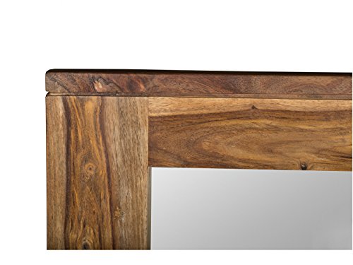 Woodkings® Spiegel Leeston 68×78 cm Echtholz Palisander massiv Badspiegel Wandspiegel mit Ablage Badmöbel Badezimmermöbel Massivholz - 2