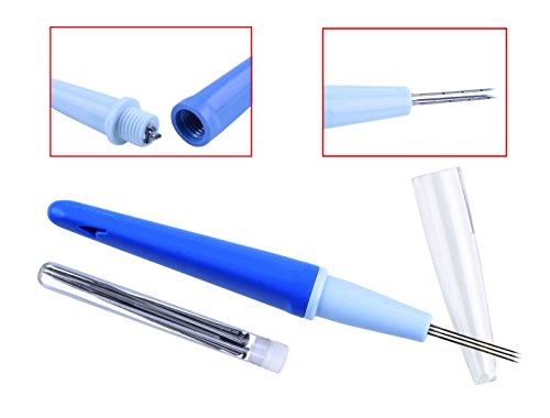 Seawhisper Filznadeln trocken filzen FILZNADELHALTER Filznadeln Griff mit 6 Nadeln und 2 Fingerhandschuhe FILZWOLLE Starterset Basteln DIY - 2