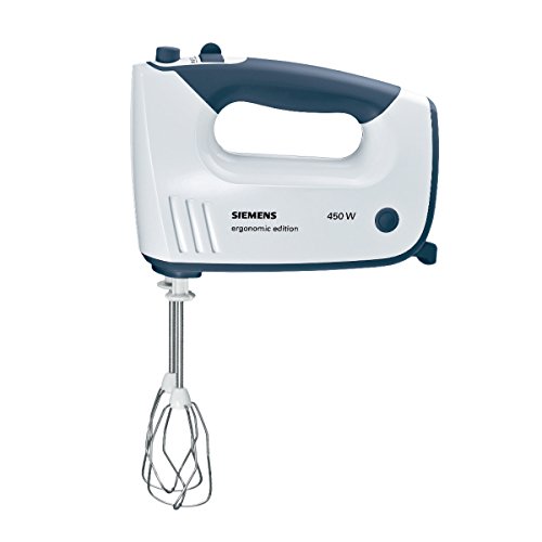 Siemens MQ96470 Handrührer Ergonomic Edition, Edelstahl-Mixfuss, Mixbecher, 450 Watt, weiß / blau - 5