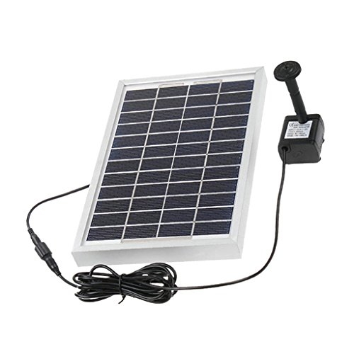 MagiDeal Solarpumpe Teichpumpe, Springbrunnen Pumpe, Solar Wasserpumpe Fontäne Pumpe für Gartenteich Springbrunnen - 5W 12V