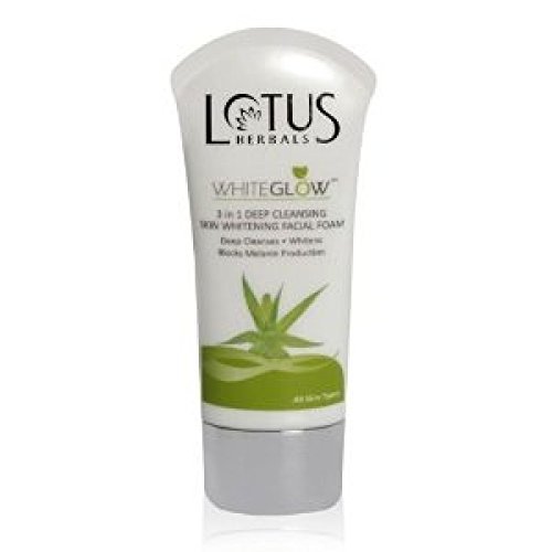 Lotus Herbals Whiteglow 3 in 1 Deep Cleansing Skin Whitening Facial Foam Face Wash (50 G)