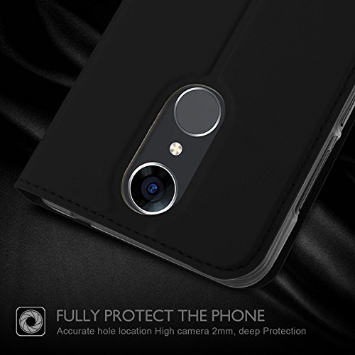 Cubot Note Plus (2017) Cover, KuGi Slim Flip Cover Custodia per Cubot Note Plus (2017) Smartphone (Flip Series - Nero)