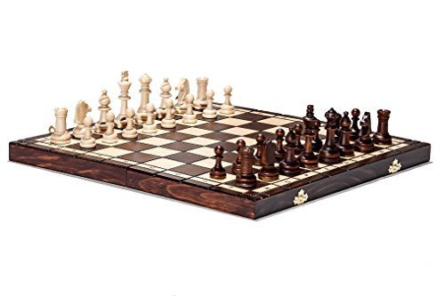 Neuf Fabriqués À La Main Tournoi 76 Bois Set D'échecs 38,5cm x 38,5cm