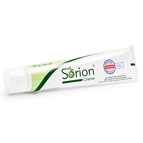 Sorion Creme 50 g - Auch zur Hautpflege bei Schuppenflechte und Neurodermitis geeignet. Mit Kokosöl, Neem, Rubia Cordifolia, Kurkuma und Wrightia tinctoria