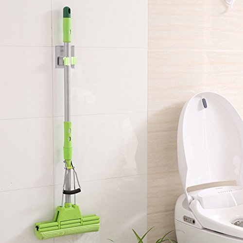 qobobo® 1St. Besenhalter selbsthaftend Werkzeughalter Befestigen ohne Bohren, rostfrei Edelstahl - 5