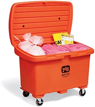New Pig KIT379-OR PIG HazMat Spill Kit in High Visibility Storage Chest, 280 L Absorbency, 122 cm Length x 79 cm Width x 97 cm Height