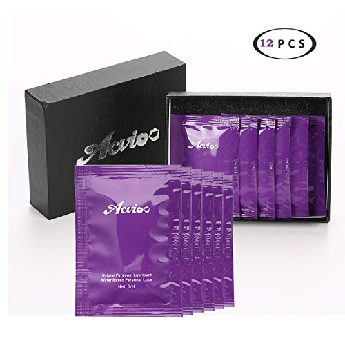 Acvioo Gel Lubrifiant Intime à Base d'Eau Anale Lube (12 x 8ml)