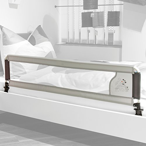 Bettschutzgitter / Bettgitter (Modell: GIRAFFE) Mit süßen und lustigen Giraffen-Motiv (150 cm) - 5