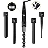 【Sicher & Humanisierte Design】Wenn Sie vergessen, den Lockenstab auszuschalten, wird der Lockenstab nach 60 Minuten automatisch abgeschaltet. Es gibt ein 2,5m langes, drehbares Netzkabel und die Universalspannung von 100V bis 240V wodurch es flexibel und überall einsetzbar ist.