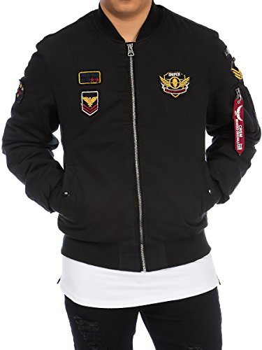 Carisma Herren Bomberjacke Schwarz XXL