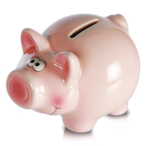 2 x HC-Handel 915994 Spardose "Schwein" Sparschwein Keramik 12 cm