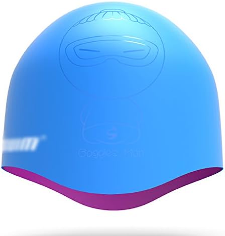 Swimming cap Swimming Cap Comfortable Waterproof Double-sided Silica Gel Swim Cap Adult Helmet Hat ( Color : Blue- pink )