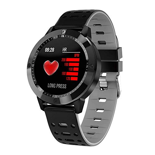 Preisvergleich Produktbild Suney Bluetooth Uhr, Multifunktions Fitness Tracker Bluetooth Farb Touchscreen Smart Uhr IP67 Wasserdichtes Sportarmband mit Herzfrequenz / Blutdruck / Blutsauerstoffmonitor für Android iOS - Grau