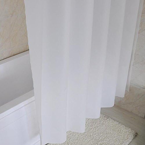 White Extra Long Shower Curtains Mold Proof Resistant Polyester Shower Curtain Bathroom,White-200*260cm(78.7*102.3Inch)