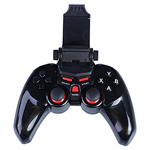Preisvergleich Produktbild Wireless Controller Bluetooth Controller, Stoga optimierte Design STM05 Bluetooth Controller PC Gamepad Joystick Remote Selfie Shooter / Gamepad Handle für Android iOS Smartphone / Tablet PC-Schwarz-Rot