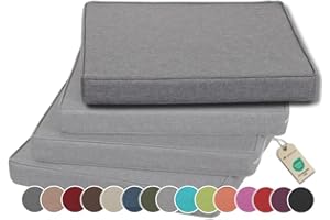 Gutekissen® poduszka na krzesła/ławki do domu i ogrodu poduszka na siedzisko poduszka ogrodowa poduszka na krzesło wiele kolorów FK5 (45x45, Szary, 1)