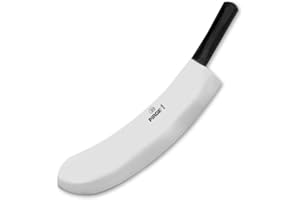 Pirge Ecco Mezzaluna Cucina Grande per Carne 35 cm - Coltello Monolama per Erbe, Macellaio, Cucina Professionale - Coltello da Cucina in Acciaio Inossidabile - Design Ergonomico con Manico in Plastica