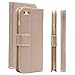 Produktbild Apple iPhone 6S / 6 (4.7 Zoll) | iCues Maraba Tasche Puppy Champagner Metallic | Premium Kartenfach Standfunktion Stand Leder - Imitat Book Klapphülle Schutz Etui Handytasche zum aufklappen Flip Case Schutzhülle Booklet Hülle Wallet