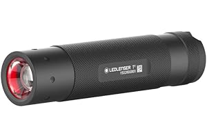 ‎LEDLENSER Ledlenser T² Taktische Taschenlampe – 240 Lumen, 180 m Leuchtweite, bis zu 30 Stunden Leuchtdauer, IPX6 Spritzwasserschutz, robustes Aluminiumgehäuse, rutschfeste Diamantstruktur, inkl.3 AAA-Batterien