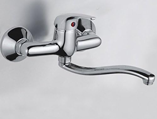 Damxied Into The Wall Full Of Copper Hot And Cold Mixing Valve Double Single Dish Washing Trough Basin To Wash Out The Kitchen Faucet Mop Pool,17Cm Long Pipequality Assurance Of Modern And Simple Classic Retro Luxury Home Decoration