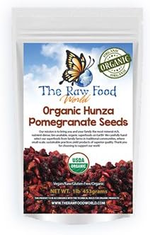 The Raw Food World Dried Organic Pomegranate Seeds 16Oz