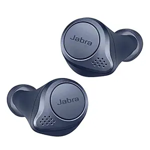 Jabra Elite Active 75t True Wireless Active Noise Cancelling (ANC) Bluetooth Earbuds, Long Battery Life for Calls and Music, Voice Assistant Enabled, Navy