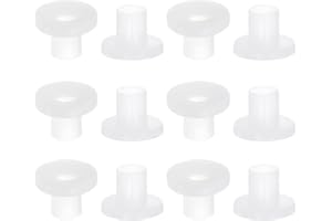 QUARKZMAN 12pz Flangiato Manicotto Cuscinetti 4mm Foro 5mm OD 7mm Lunghezza Nylon Boccole per Albero Bianco