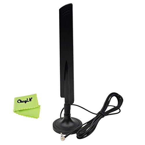 CkeyiN ®LTE CRC9 Interfaz Conector Externo Antena Booster Amplificador de Señal 30dBi con 2,9 m Cable para 4G / 3G...