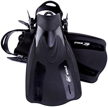 Adjustable Dive Fins Open Heel - GreForest Lightweight Diving Fins (2017 New Design) Heavy-duty Dive fins For Snorkeling, Diving, Swimming, Water Sports Including Anti-deformation Fillers Size L