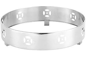 HEMOTON Wokaufsatz Feuerplatte Edelstahl Feuerschalen Feuerkorb Gaskochfelder Ring Support Aufsatzring Gasherd Wok Ring Topf Ständer Pfanne Halter
