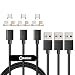 Produktbild NetDot Gen5 3 in 1 IOS + USB C + Micro USB Magnetisches Ladekabel Kompatibel mit Android Smartphone und i-Produkt (1M / 3 Pack schwarz)