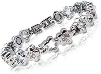 Ladies Stylish Magnetic Bracelet For The Relief of HOT FLUSHES, Menopause, Blood Circulation, Emotional Stress, RSI, Arthritis, Joint Muscle Pain, Rheumatism 9 Maximum Strength Magnets FREEPOST