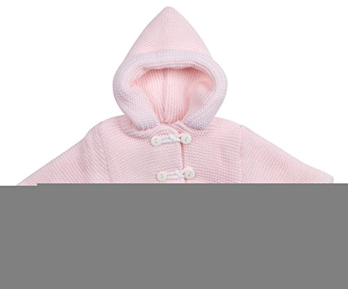 BABYTOWN Babies Baby Girls Boys Pram Coat Knitted Hooded Button Up 0-9 Months