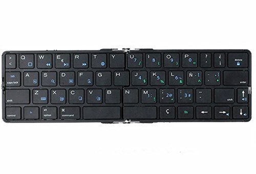 examen Clavier pliable high-touch standard large full size-clavier design golden section ultra fine bluetooth sans fil clavier pefectly soutien apple/android/microsoft system support iPad et tablette pC, iPhone 4 4S/5/5S/5C/6/samsung gALAXY note 3/gALAXY s4/s5, gALAXY grand 2, hTC one x/moto/nexus 5, lumia1520/sony xperia z1/lG g2 - Spanish Layout