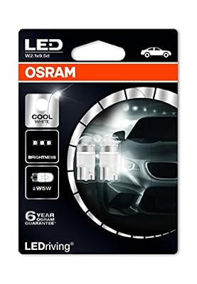 OSRAM LED Premium Retrofit W2.1x9.5d, LED-W5W, éclairage intérieur, 2850CW-02B, Cool White, 12V véhicule de tourisme, blister double (2 pièces)