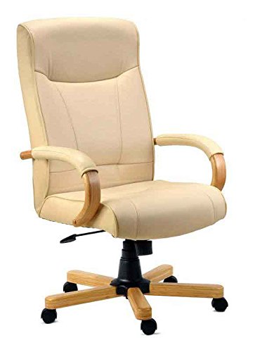 Knightsbridge Luxury Cream Office Chair, Size: Seat Height 46-55cm