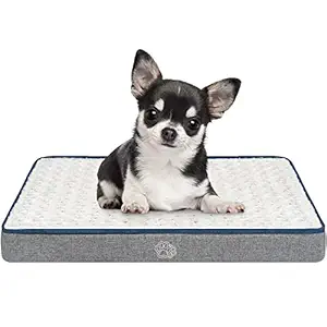 EMPSIGN Waterproof Dog Bed for Crate Pad Reversible Cool and Warm, Pet Beds with Washable and Removable Cover, Sleeping Mats for Large Medium Small Dogs