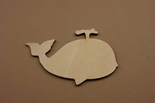 10x Wale Wahl Meer Sommer blank Form Holz Basteln Dekoration Malen Aufhängen Wohnen (V36) - 3