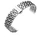 Produktbild Massives Edelstahlarmband, Uhrenarmbänder Metall Ersatzband Uhrenarmband 18mm, 20mm & 22mm Metal Armband mit Faltschließe für Damenuhren, Herrenuhren