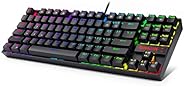 Redragon Kumara K552-RGB LED Backlit USB Mechanical Gaming Keyboard Without Numlock Keys, Black