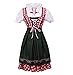 Price comparison product image YesBee Women Oktoberfest Costume, German Beer Maid Fancy Dress (Medium, Red and Green)