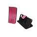 Produktbild König-Shop Apple iPhone 7 Handy Hülle + 9H Panzerglas Tasche Case Cover Etui Schale Wallet Kunstleder Motiv Be Happy Pink