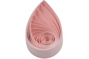 ODETOJOY Lot de bandes de papier pour paperolles 5 mm - Couleur unie - Pour origami - Pour loisirs créatifs - Couleur unie - Rose pâle