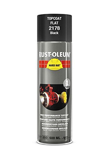 Rust-Oleum Industrial Matt Black Hard Hat 2178 Aerosol Spray 500ml (12 Pack)