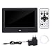 Produktbild Walfront HD-Bildschirm Digital Photo Frame-7-Zoll-Digital-Bilderrahmen 16: 9 - Wecker Music Movie Player mit Controller(EU)