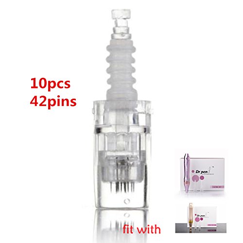MISSAMMY Rechargeable Dr.Pen Auto Micro Needle Anti-Aging Skin Therapy with Bayonet Coupling Needle (10pcs 42needle)
