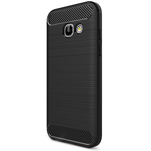 Samsung Galaxy A3 2017 Hülle Case, Elekin Soft-Flex Capsule Premium Schwarz TPU Handyhülle Schutzhülle Schmaler Telefonschutz für das Samsung Galaxy A3 2017 – Schwarz - 2