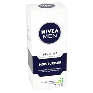 NIVEA MEN Sensitive Face Moisturiser Pack of 2 (2 x 75ml), Men's Moisturiser with Zero Percent Alcohol, Sensitive Skin… - Image 10
