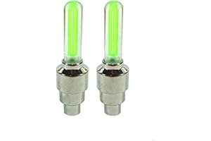 Simply Gorgeous 2 x Colour LED Neon Car Bike Wheel Valve Dust Cap- Green