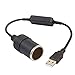 Produktbild heacker 5V bis 12V Auto-Zigarettenanzünder-Female-USB-Konverter-Adapter-Kabel Auto-Zubehör